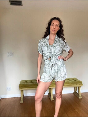 Free People Sailor Tube Set Green Floral 3-Piece Set